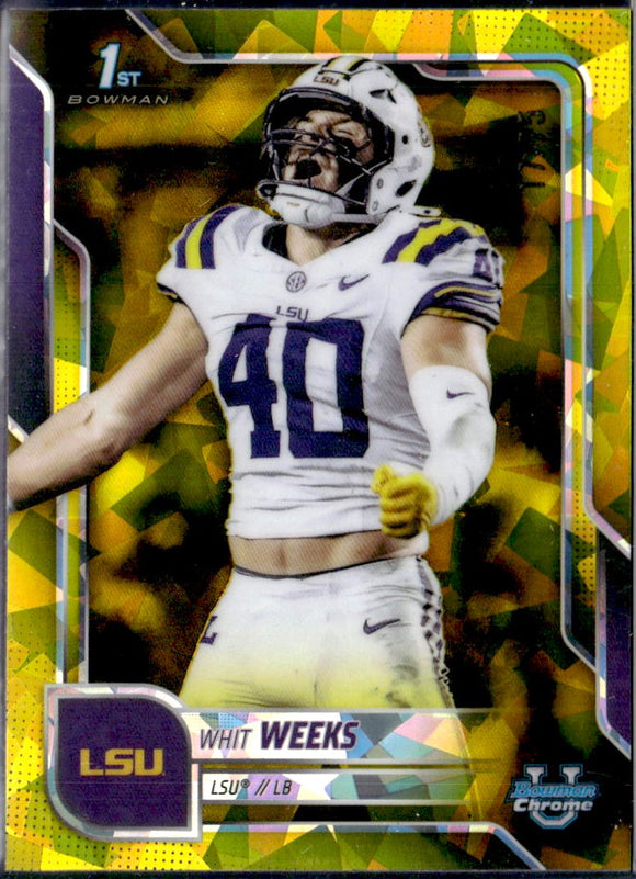 Product Whit Weeks RC 2024 Bowman U Chrome Sapphire Yellow Rookie SP 17/75 Link