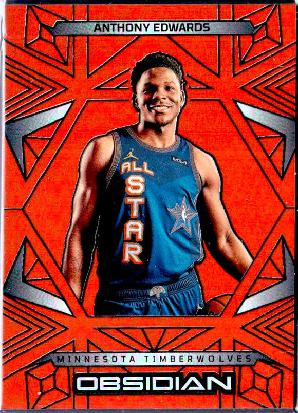 Product Anthony Edwards 2024-25 Panini Obsidian Electric Etch Orange Flood SP 124/125 Link