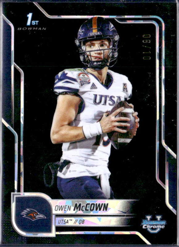 Product Owen Mccown 2025 Bowman University Chrome Sapphire Black Rookie SP 8/10 Link