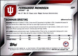 Fernando Mendoza 2025 Bowman University Chrome Sapphire Rookie #109