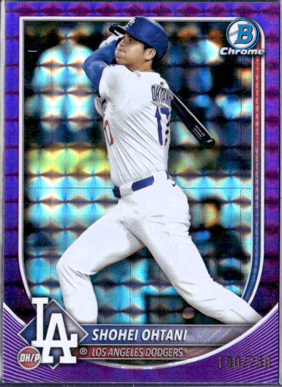 Product Shohei Ohtani 2025 Topps Chrome Purple Geometric Refractor SP 190/250 Link