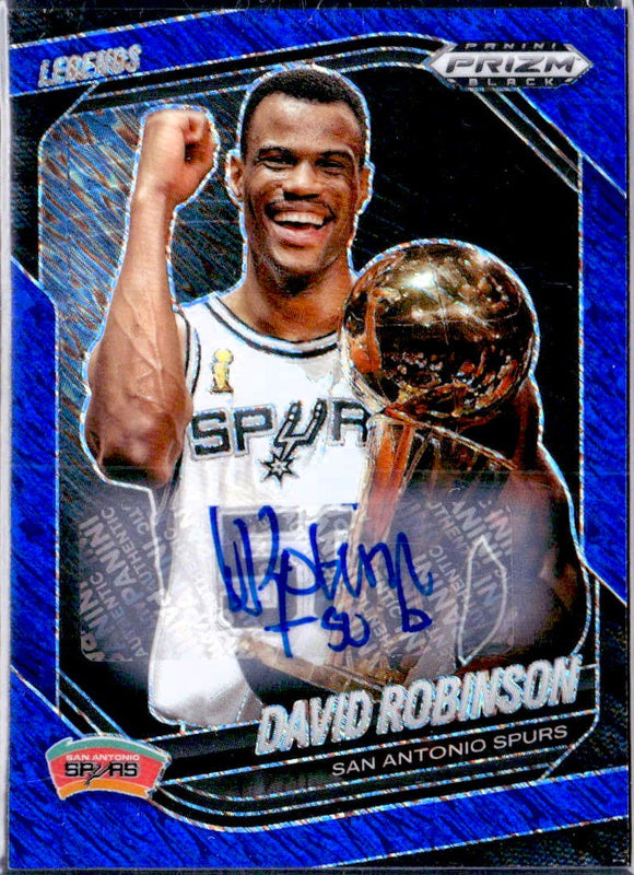 Product David Robinson 2024-25 Panini Prizm Black Blue Shimmer Auto SP 2/25 Link