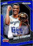David Robinson 2024-25 Panini Prizm Black Blue Shimmer Auto SP 2/25