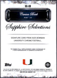 Carson Beck RC 2025 Bowman University Chrome Sapphire Selections Rookie Auto