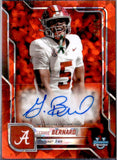 Germie Bernard RC 2025 Bowman University Chrome Sapphire Orange Rookie Auto SP 9/25