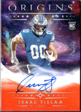 Isaac Teslaa RC 2025 Panini Origins Orange Rookie Auto SP 74/75