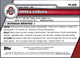 Emeka Egbuka RC 2023 1st Bowman U Sapphire Rookie Auto
