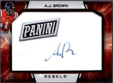 Aj Brown RC 2019 Panini Jumbo Rookie Patch Auto SP 3/5