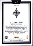 A'ja Wilson 2024 Panini Select WNBA Black Color Blast Case Hit SSP #7