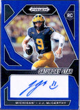 JJ Mccarthy RC 2024 Panini Prizm Draft Blue Saturday Star Rookie Auto SP 134/149