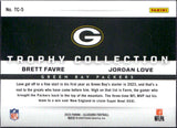 Jordan Love Brett Favre 2023 Panini Illusions Gold Trophy Collection SP 7/10