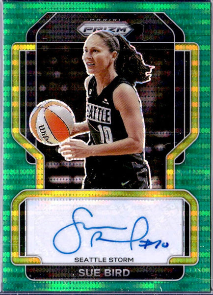 Sue Bird 2022 Panini Prizm WNBA Green Pulsar Auto SP 20/25