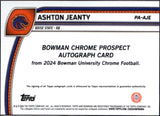 Ashton Jeanty RC 2024 Bowman University Chrome Rookie Auto