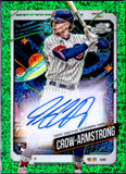 Pete Crow-Armstrong RC 2024 Topps Cosmic Chrome Green Space Dust Rookie Auto SP 44/75