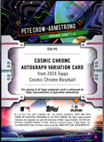 Pete Crow-Armstrong RC 2024 Topps Cosmic Chrome Green Space Dust Rookie Auto SP 44/75