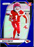 Xavier Worthy RC 2024 Panini Prizm Blue Rookie Retail SSP #399