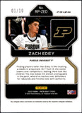 Zach Edey RC 2022 Panini Prizm Draft Gold Rated Prospect Rookie SP 1/10