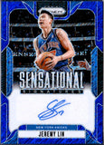 Jeremy Lin 2024-25 Panini Prizm Blue Shimmer Sensational Signatures Auto SP 1/25