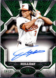 Jackson Holliday 2025 Topps Tier One Green Break Out On Card Auto SP 4/25