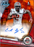 Emeka Egbuka RC 2023 1st Bowman U Chrome Sapphire Orange Rookie Auto SP 15/25