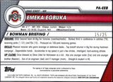 Emeka Egbuka RC 2023 1st Bowman U Chrome Sapphire Orange Rookie Auto SP 15/25