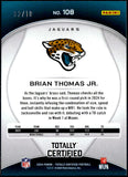 Brian Thomas Jr RC 2024 Panini Totally Certified Gold Rookie SP 2/10