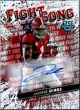 Jahmyr Gibbs RC 2022 Bowman U Chrome Fight Song Rookie Auto SP 85/99
