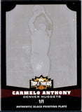 Carmelo Anthony 2006-07 Topps Triple Threads Printing Plate SP 1/1