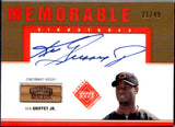 Ken Griffey Jr 2002 Upper Deck Memorable Signatures Game Used Bat Piece Auto SP 21/49