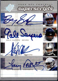 Sanders Sayers Allen Dorsett 2005 UD Spx Superscripts Quad Auto SP 25/25