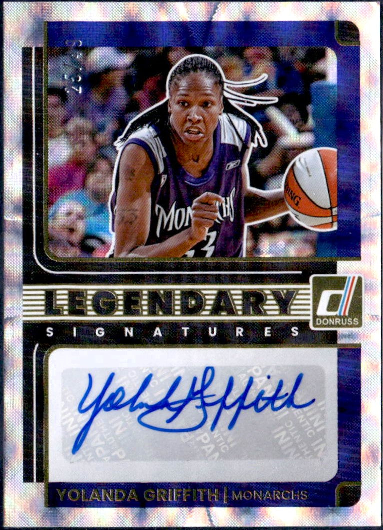 Yolanda Griffith 2025 Donruss WNBA Holo Frame Legendary Auto SP 25/49-1