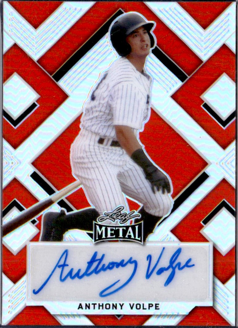 Anthony Volpe RC 2022 Leaf Metal Draft Red Rookie Auto SP 1/3