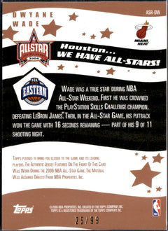Dwyane Wade 2006 Topps All Star Rally Game Used Patch SP 25/99-2