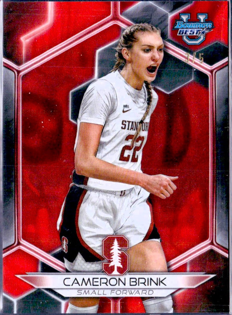 Cameron Brink RC 2023 Bowman U Best Red Lava Refractor Rookie SP 3/5-1