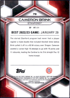 Cameron Brink RC 2023 Bowman U Best Red Lava Refractor Rookie SP 3/5-2