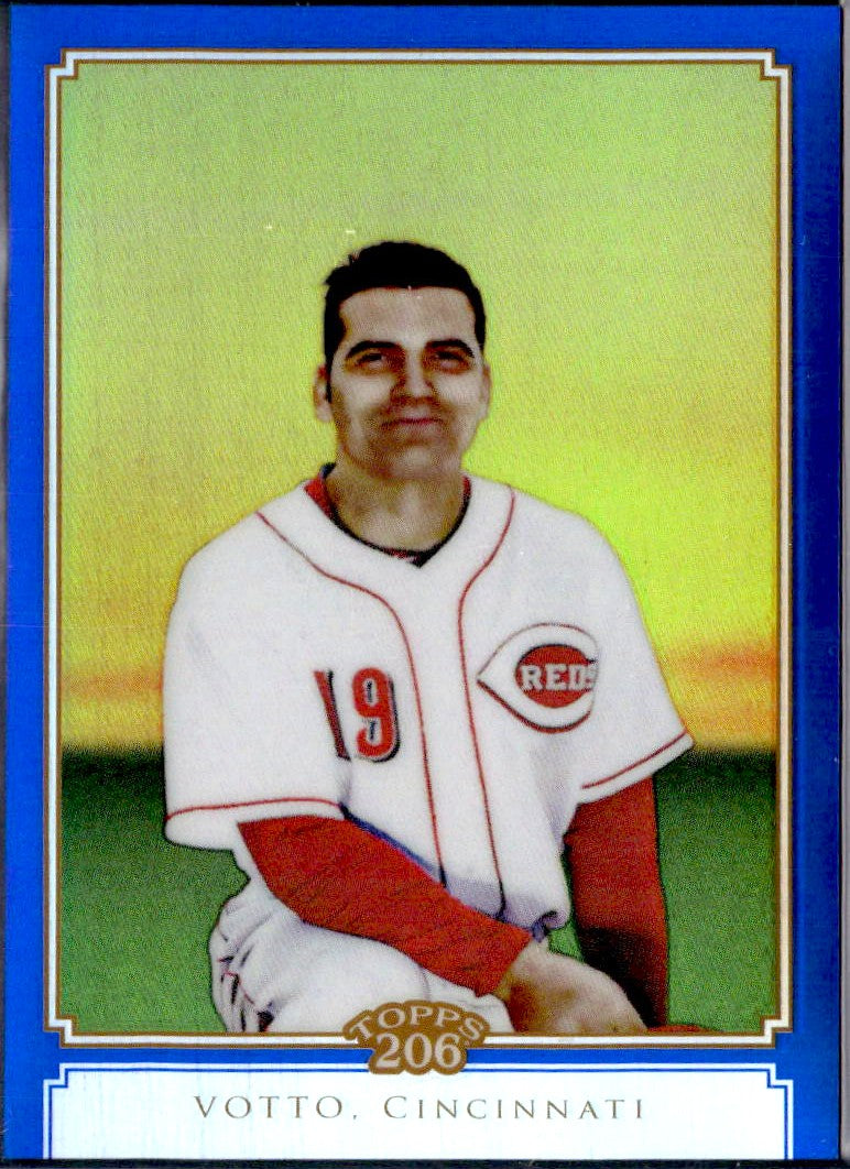 Joey Votto 2010 Topps 206 Blue Refractor SP 64/199-1