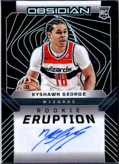 Kyshawn George RC 2024-25 Panini Obsidian Rookie Eruption Auto SP 63/149-1