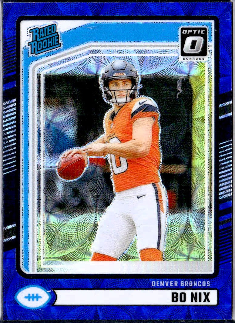 Bo Nix RC 2024 Donruss Optic Blue Scope Rated Rookie #369-1