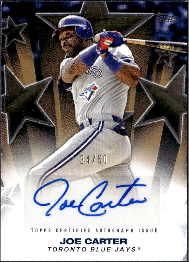 Joe Carter 2025 Topps Gold Baseball Stars Auto SP 34/50-1