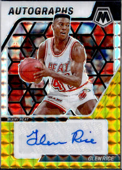 Glen Rice 2023-24 Panini Mosaic Black Gold Auto SP 6/8-1