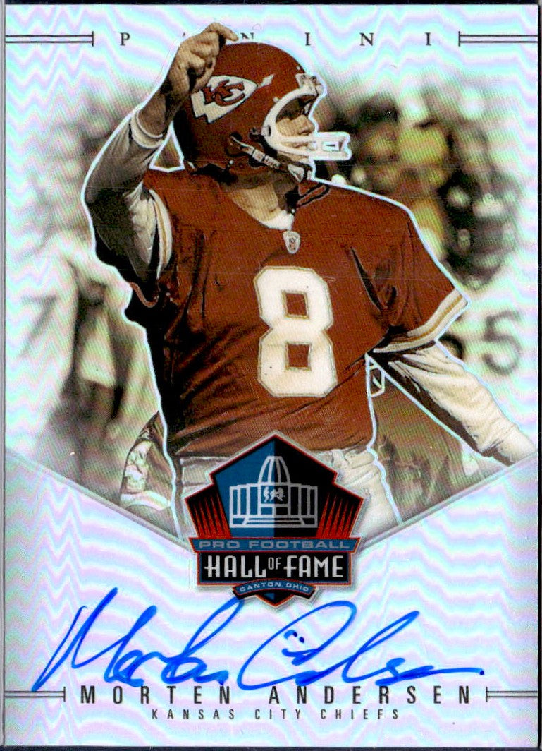 Morten Andersen 2023 Panini Hall Of Fame On Card Auto SP 1/50