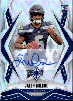 Jalen Milroe RC 2025 Panini Phoenix Silver Rookie Auto SP 145/199-1