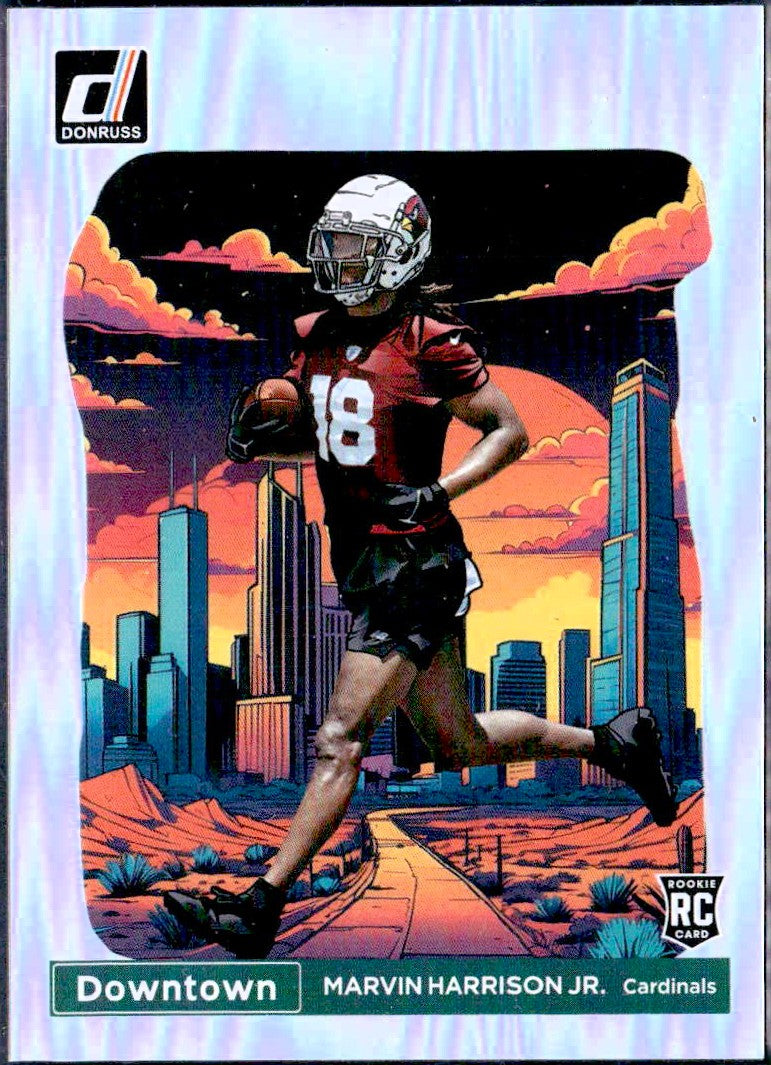 Marvin Harrison Jr RC 2024 Donruss Downtown! Rookie SSP #12-1
