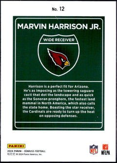 Marvin Harrison Jr RC 2024 Donruss Downtown! Rookie SSP #12-2