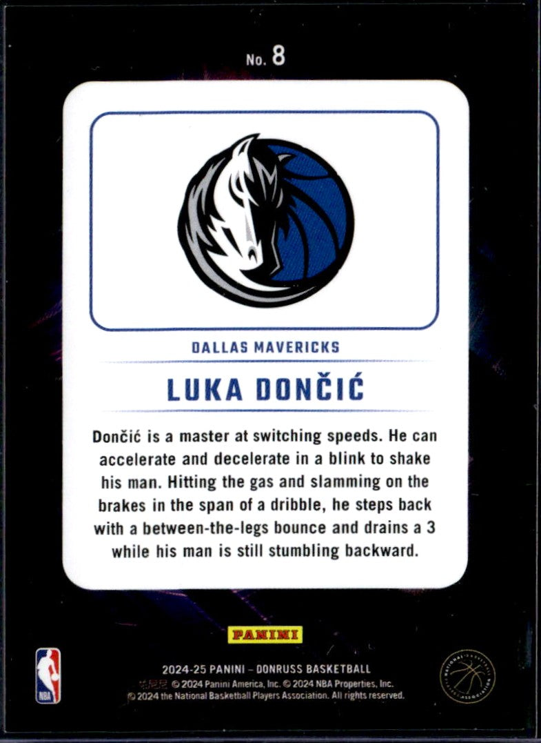 Luka Doncic 2024-25 Donruss Night Moves SSP #8