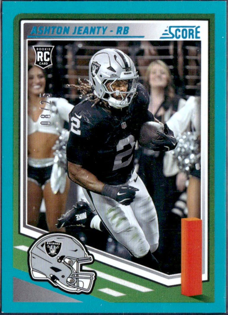 Ashton Jeanty RC 2025 Panini Score Teal Rookie SP 8/25-1