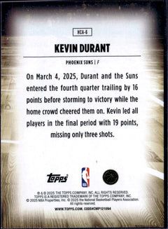 Kevin Durant 2025-26 Topps Home Court Advantage SSP-2