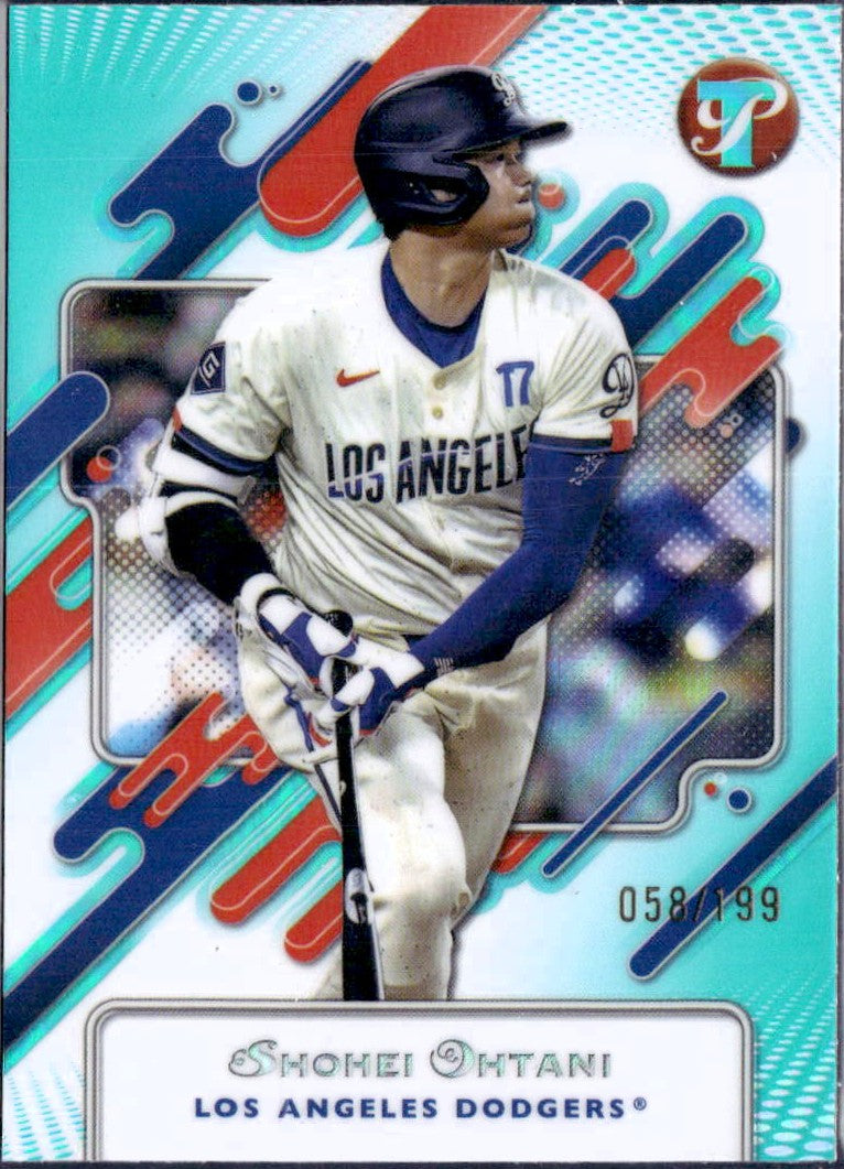 Shohei Ohtani 2025 Topps Pristine Teal Refractor SP 58/199
