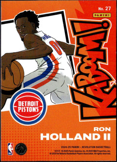 Ron Holland II RC 2024-25 Panini Crown Royale Horizontal Kaboom! Rookie SSP #27-2