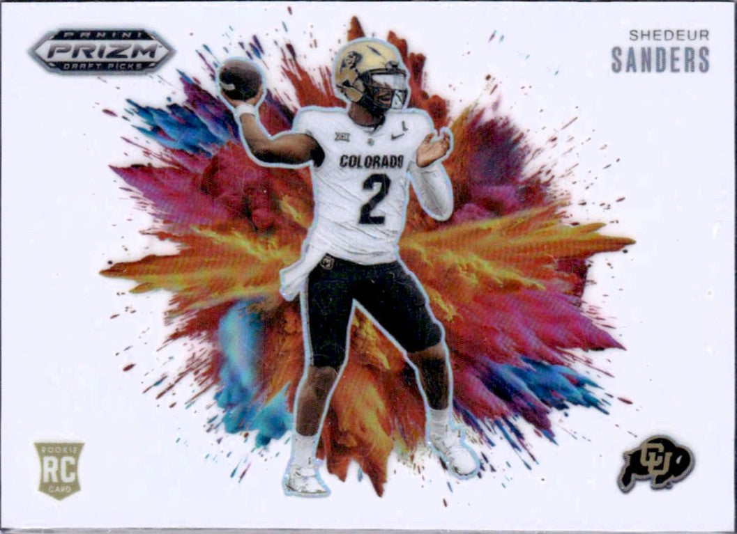 Shedeur Sanders RC 2025 Panini Prizm Draft Color Blast Rookie SSP #15